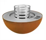 Modern Camping Outdoor Corten Steel Garden Fireplace Fire Pit BBQ with Trolley and Flame Safety Device