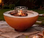 Outdoor Garden Rust Corten Steel Fire Charcoal Grill Corten