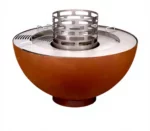 Modern Steel Barbecue Grill with Burn Pit Contemporary Style Barbicue Grill