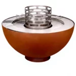 Modern Steel Barbecue Grill with Burn Pit Contemporary Style Barbicue Grill