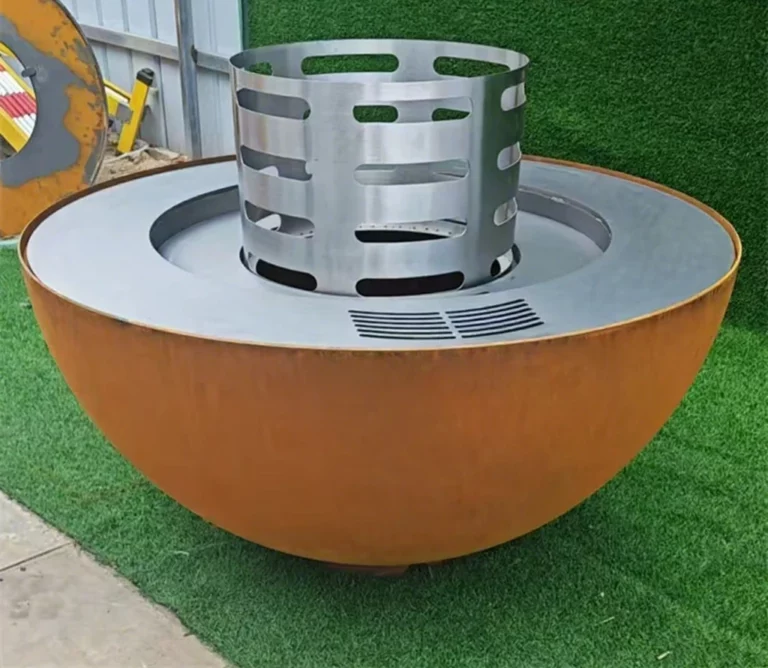 Outdoor Barbecue Grill Corten Steel Fire Barbecue Grill Bbq Outdoor Charcoal Bbq Grill