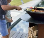 Camping Grills Corten Steel Fire Pit Barbecue Grill Outdoor Fire Pit Bbq
