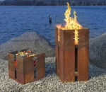 Corten Steel Bbq Fire Pits Outdoor Bbq Grill Charcoal Garden Outdoor Corten Steel Bbq Grill