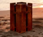 Garden Barbecue Grill Fire Pit Corten Steel Barbeque