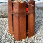 Market Hot Selling High Quality Factory Corten Steel BBQ Grill Wood-Burning BBQ Grill