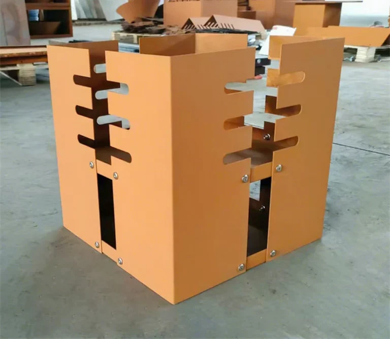 Brand New High Quality Modern Corten Steel BBQ Grills with Trolley Easily Assembled for Charcoal & Wood Burning