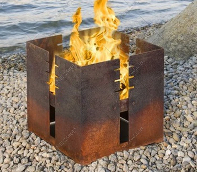 Outdoor Barbecue Charcoal Corten Steel Barbecue BBQ Grill BBQ