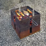 Outdoor Barbecue Charcoal Corten Steel Barbecue BBQ Grill BBQ