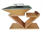 Corten Steel Metal BBQ Outdoor Wood Burning Fire Pit Barbeque Grill