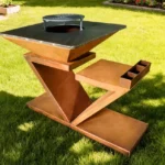 Professional Manufacturer Corten Steel Fire Pit BBQ Grill for Backyard Grill Unique BBQ Grill