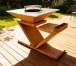 Outdoor Barbecue Grills Corten Steel BBQ Supply Wood Burning Fire Pit Smoker BBQ Grills