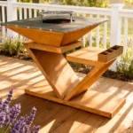 Brand New High Quality Corten Steel BBQ Low Price Outdoor Kitchen Smoker BBQ Grill