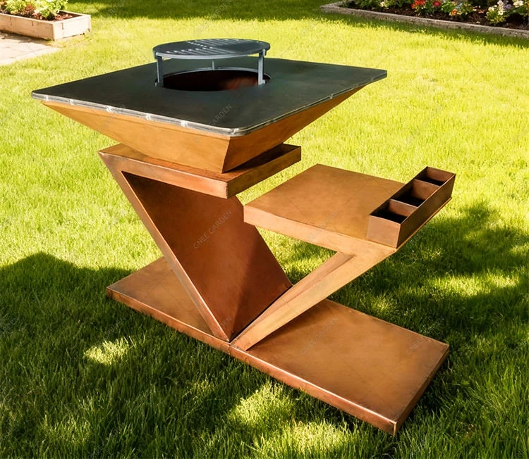 Brand New High Quality Corten Steel BBQ Low Price Outdoor Kitchen Smoker BBQ Grill