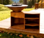 Garden Fire Grill Commercial Charcoal BBQ Grill Corten Steel Barbecue Grills