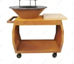 Modern Powder Coated Outdoor Camping Charcoal Fire Pit Corten Steel Barbecue Grill