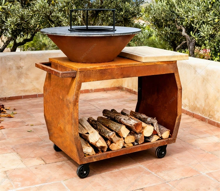 Corten Steel Fireplace Corten Steel BBQ Grill Corten Steel BBQ Firepit Grill