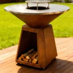 Modern Powder Coated Commercial Camping Charcoal BBQ Grill with Corten Steel Construction