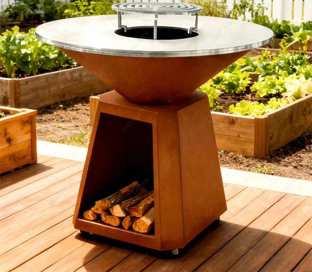 product_image_1775566414_15278846 Outdoor Corten Steel Rusty BBQ Cooking Grill Corten Steel Wood Burning BBQ Grill