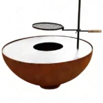 New Design Modern Rust Korean Style Powder Coated Corten Steel BBQ Grill Fire Pit