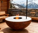 Wholesale Modern Corten Steel Fire Pit Table Barbecue Grill with Powder Coated Finish