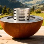 Corten Steel Fire Pit Bbq Grills Outdoor Rust Corten Bbq Pit Outdoor Garden Rust Corten Bbq