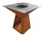 Corten Steel Korean Style Premium Camping BBQ Grill Outdoor Garden Fire Pit for Garden