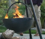 Corten Steel BBQ Rotisserie Fire Pit Grill Barbecue Grill
