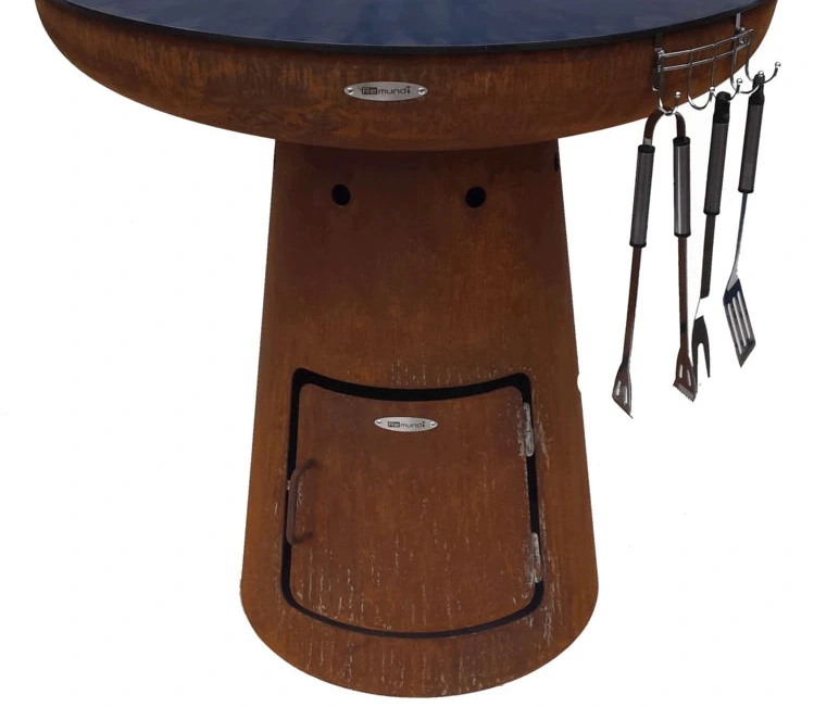 Corten Steel Metal Fire Table for Bbq Outdoor