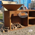 Corten Steel Bbq Barbecue Grill Charcoal Grill Charcoal Outdoor Camping Barbecue Grills