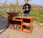 Outdoor Bbq Grills Corten Steel Fire Pit Table for Barbecue