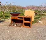 Outdoor Bbq Grills Corten Steel Fire Pit Table for Barbecue