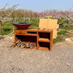 Outdoor Bbq Grills Corten Steel Fire Pit Table for Barbecue