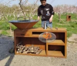 Outdoor Bbq Grills Corten Steel Fire Pit Table for Barbecue