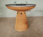 Cheap Wood Pellet Burning Round BBQ Brazier Fire Pit Stoves Barbeque Grill for Sale