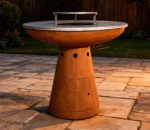 Cheap Wood Pellet Burning Round BBQ Brazier Fire Pit Stoves Barbeque Grill for Sale
