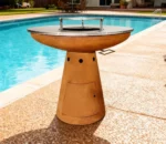 Cheap Wood Pellet Burning Round BBQ Brazier Fire Pit Stoves Barbeque Grill for Sale