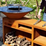 Garden Outdoor Wood Burning Corten BBQ Firepit