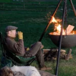 Outdoor Hanging Corten Steel Fire Pit for Garden Decoration
