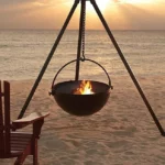 Outdoor Metal Brazier Corten Steel Hanging Fire Pit