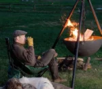 Outdoor Metal Brazier Corten Steel Hanging Fire Pit