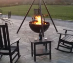 Metal Outdoor Garden Rust Corten Steel Fire Pit Heavy Corten Steel Bbq Set Outdoor Corten Steel European Bbq Grill