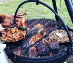 Metal Outdoor Garden Rust Corten Steel Fire Pit Heavy Corten Steel Bbq Set Outdoor Corten Steel European Bbq Grill