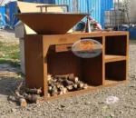 Garden Corten Steel Bbq Fire Pit Outdoor Premium Charcoal Picnic Bbq Grill Corten Fire Pit Table Metal