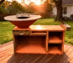 Antique Outdoor Corten Steel Fireplace BBQ Grill for Promotion
