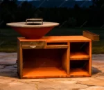 Antique Outdoor Corten Steel Fireplace BBQ Grill for Promotion