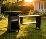 Garden Modern Powder Coated Steel Fire Pit Barbecue Grill Outdoor Cooking BBQ Charcoal Grill