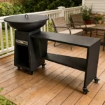 Modern Outdoor Garden Kitchen Fire Pit BBQ Table Corten Steel Powder Coated Barbeque Grill