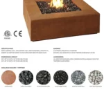 Modern Customized Corten Steel Hanging Table Natural Gas & Firewood Outdoor Fire Pit for Home Warming Decoration