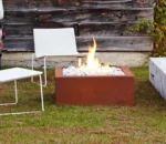 Modern Customized Corten Steel Hanging Table Natural Gas & Firewood Outdoor Fire Pit for Home Warming Decoration