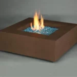 Corten Steel Propane Gas Fire Pit Table for Outdoor Garden Elegant Gas Fire Pit Table